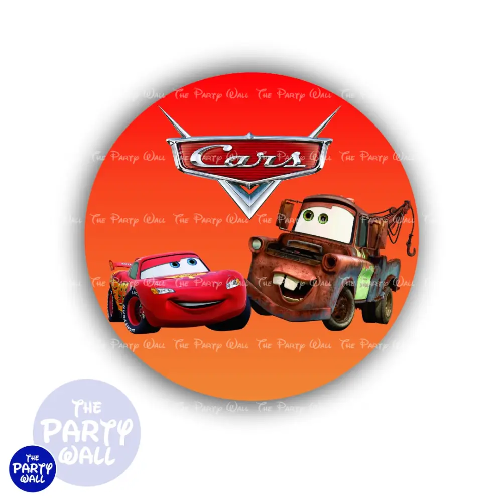 Cars - Funda para mampara circular The Party Wall