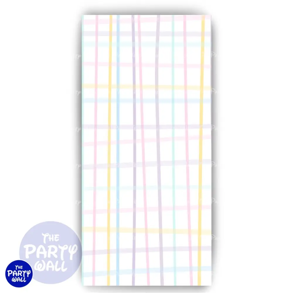 Colores Pasteles - Funda para mampara de punta redonda o rectangular The Party Wall