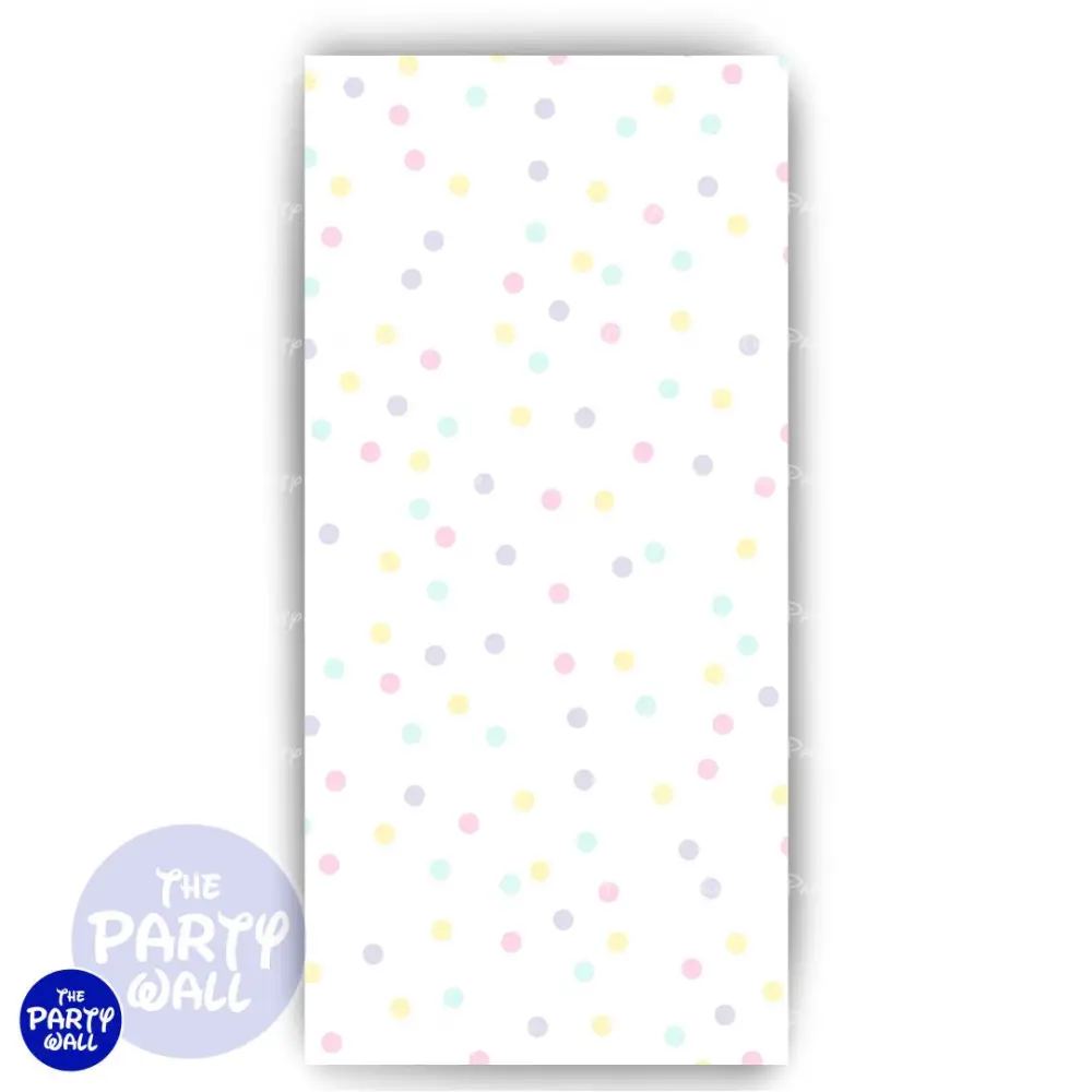 Colores Pasteles - Funda para mampara de punta redonda o rectangular The Party Wall