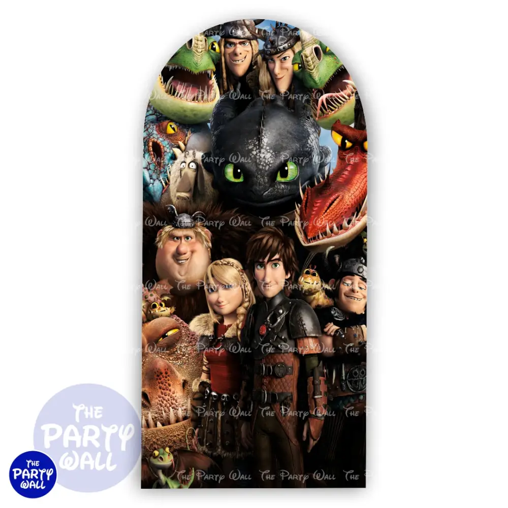 Como entrenar tu dragón - Funda para mampara de punta redonda o rectangular The Party Wall
