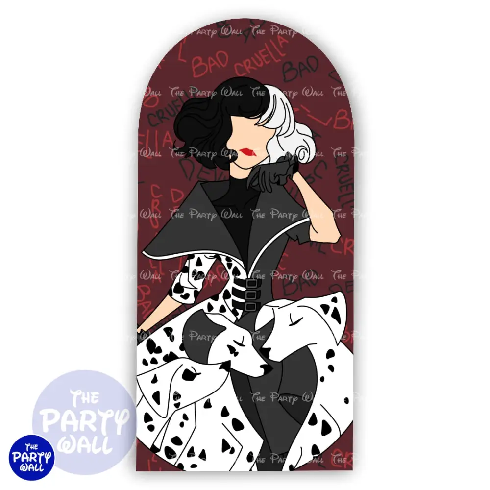 Cruella de Vil - Funda para mampara de punta redonda o rectangular The Party Wall