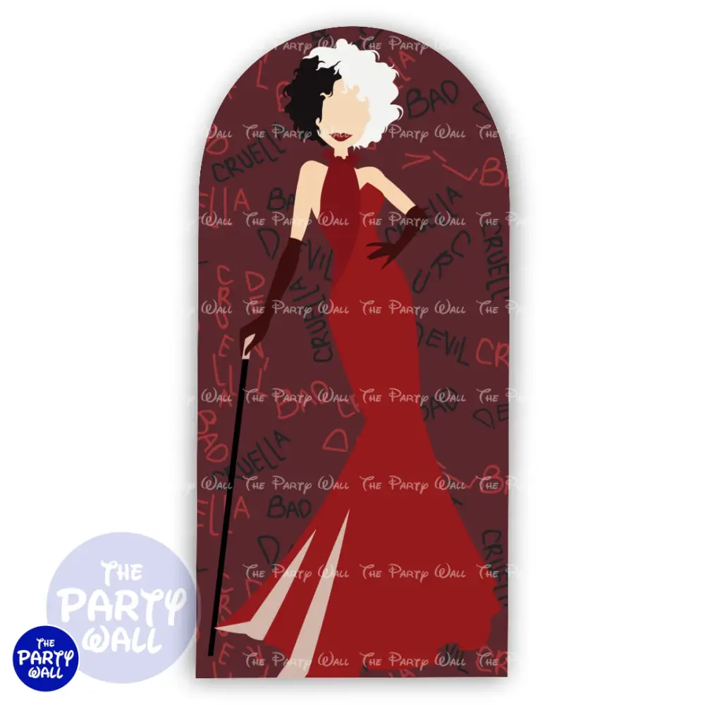 Cruella de Vil - Funda para mampara de punta redonda o rectangular The Party Wall