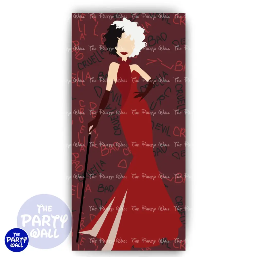Cruella de Vil - Funda para mampara de punta redonda o rectangular The Party Wall