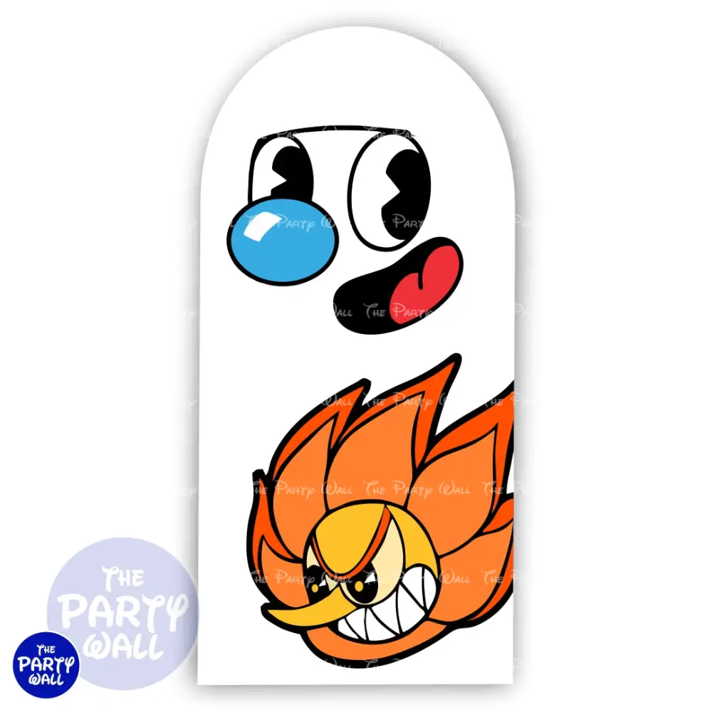 Cuphead - Funda para mampara de punta redonda o rectangular The Party Wall
