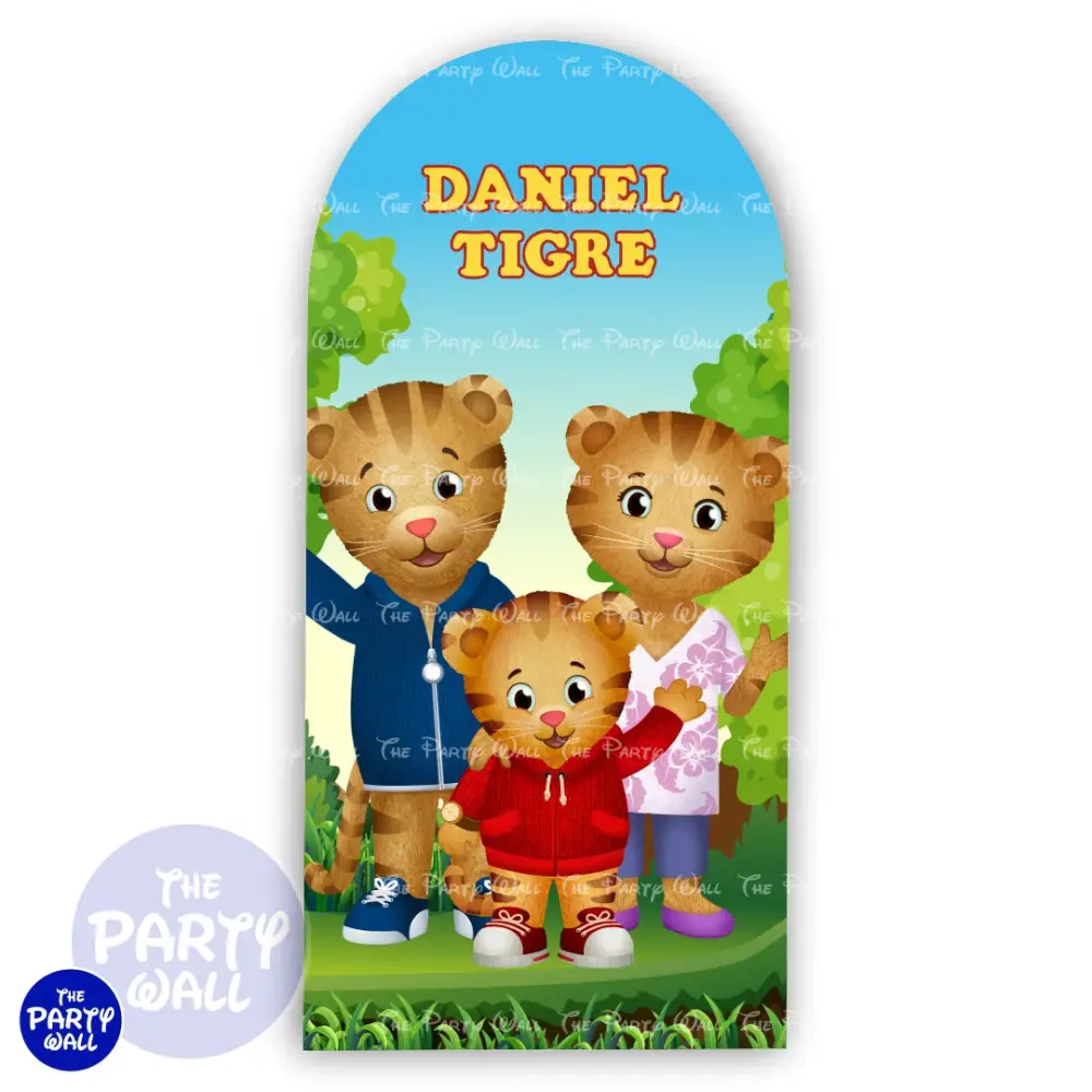 Daniel el Tigre - Funda para mampara de punta redonda o rectangular The Party Wall