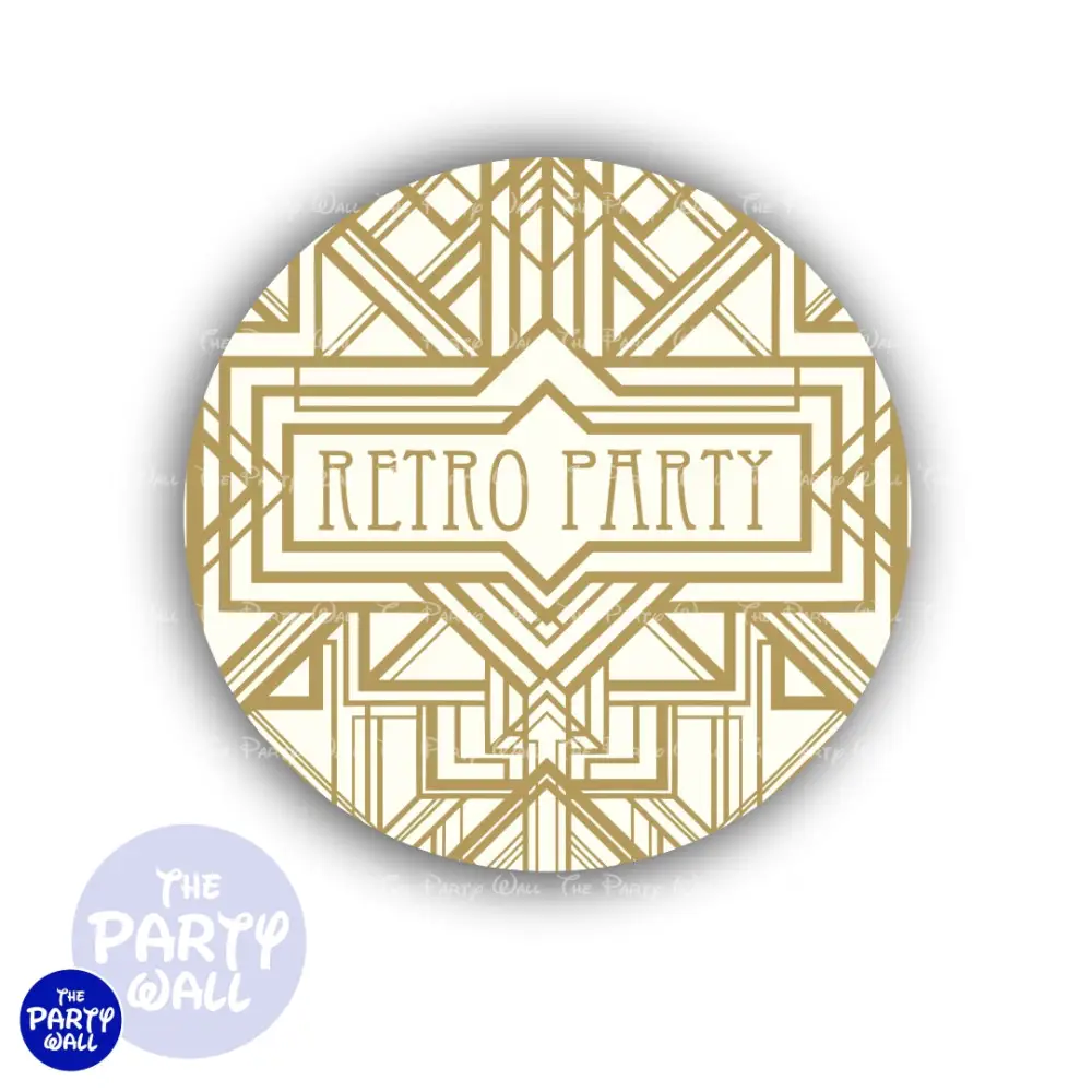 Década de los 20s - Funda para mampara circular The Party Wall