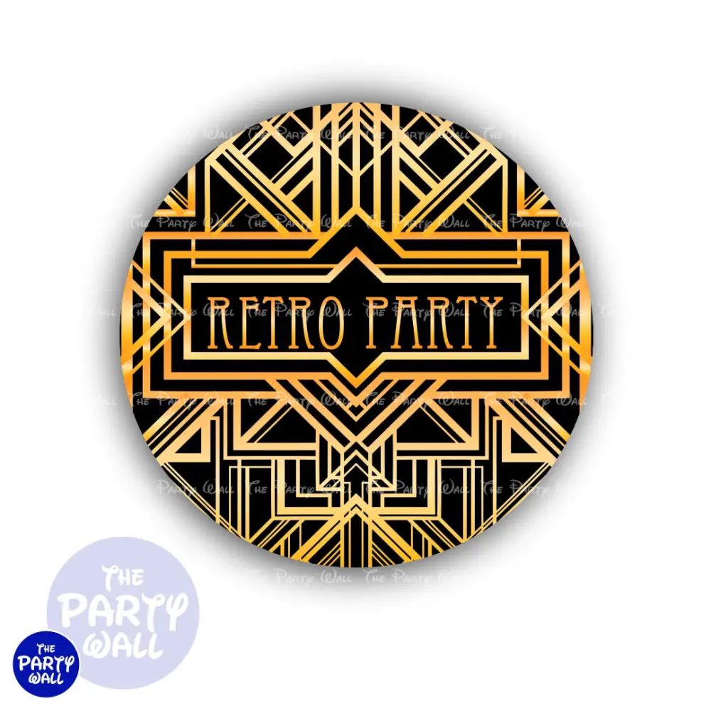 Década de los 20s - Funda para mampara circular The Party Wall