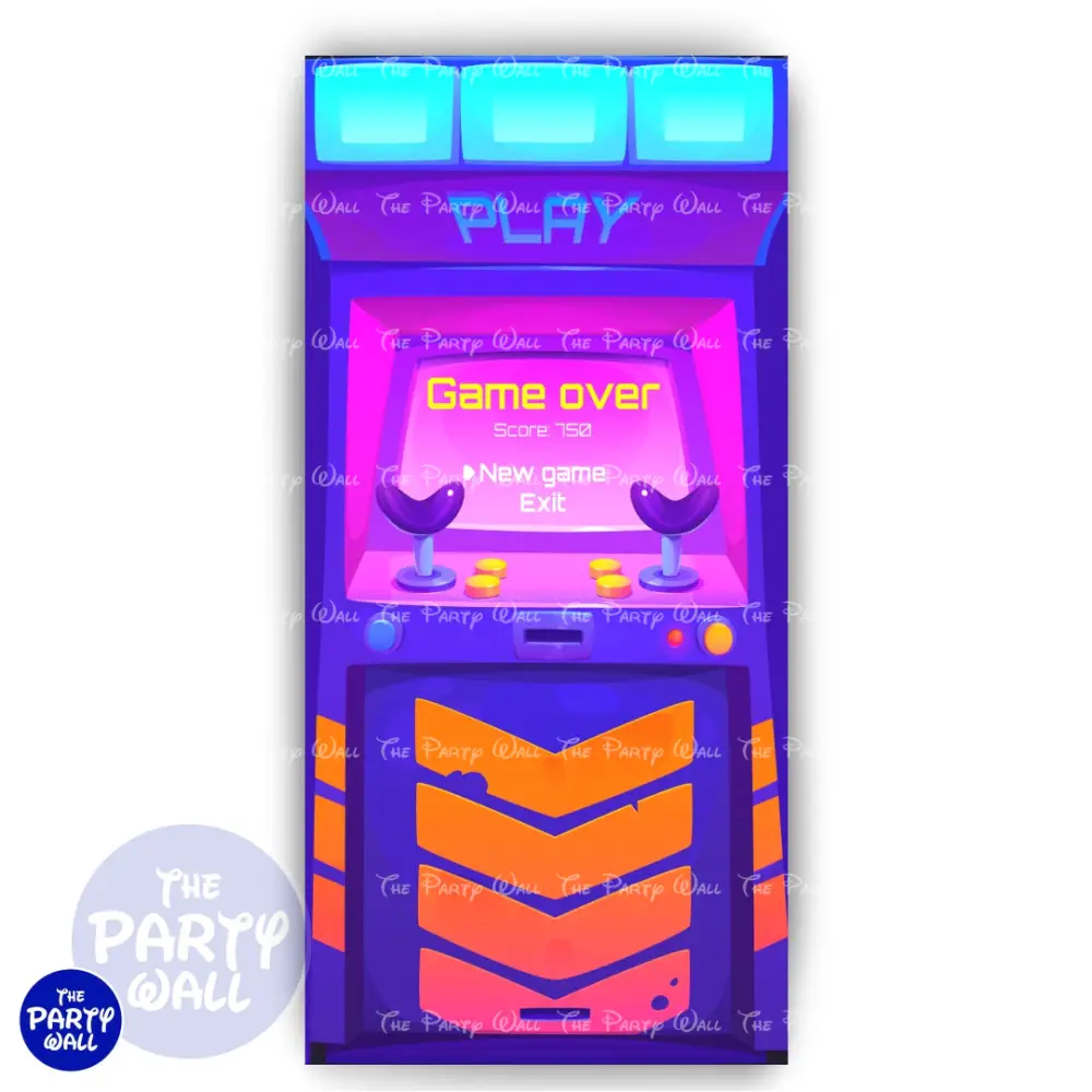 Década de los 80s - Funda para mampara de punta redonda o rectangular The Party Wall