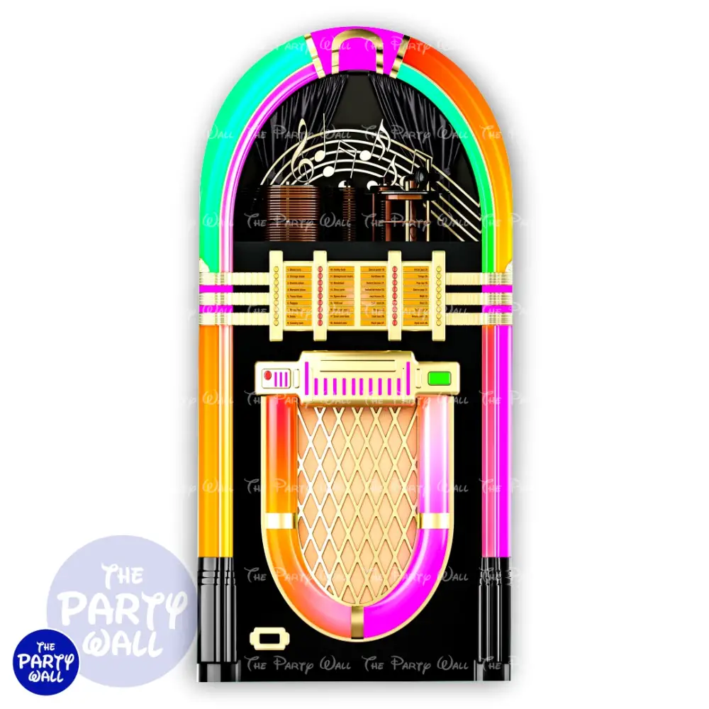 Década de los 80s - Funda para mampara de punta redonda o rectangular The Party Wall