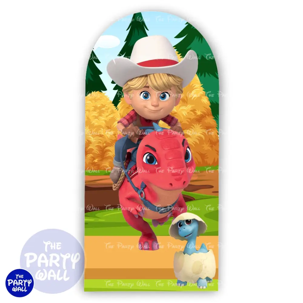 Dino Ranch - Funda para mampara de punta redonda o rectangular The Party Wall