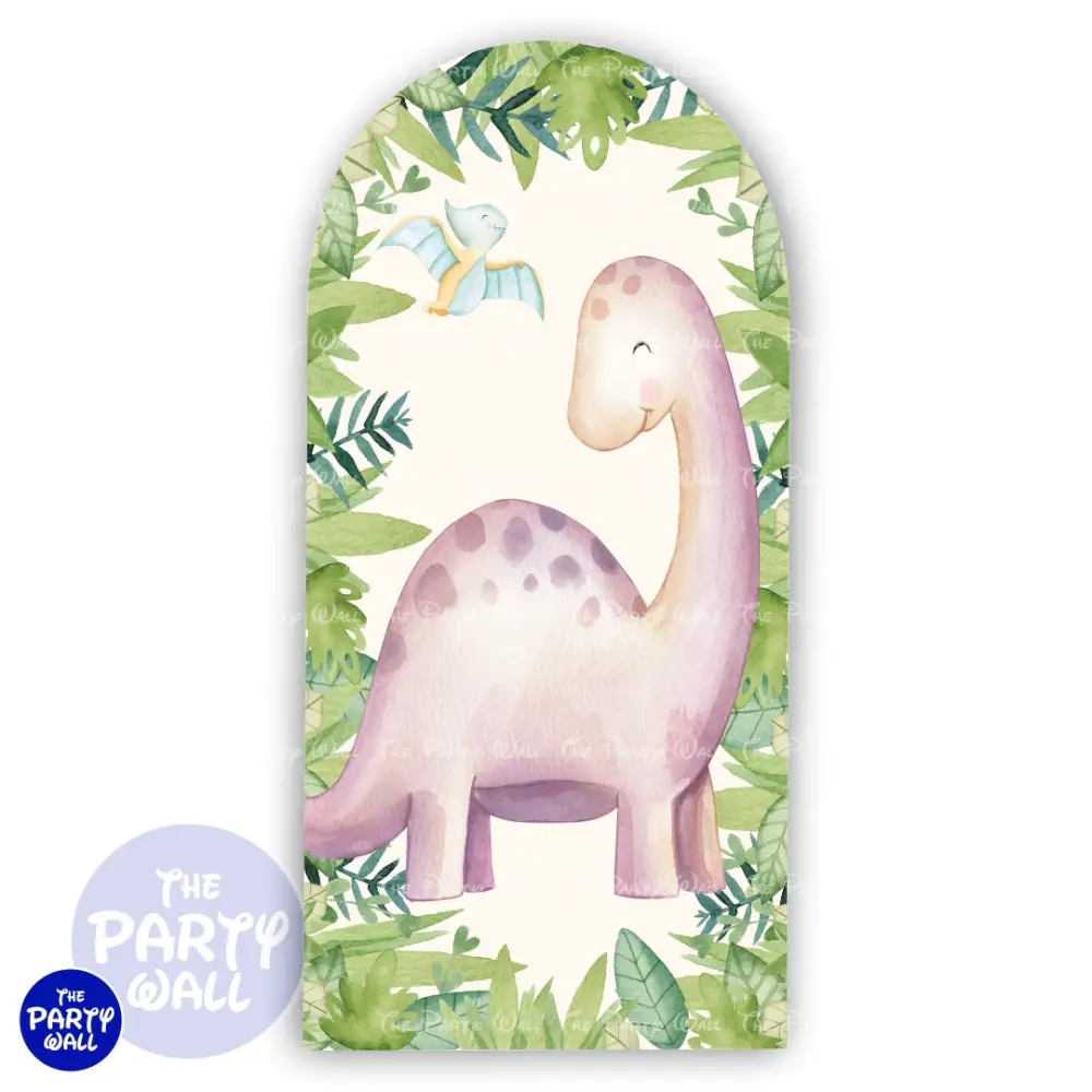 Dinosaurios Cute - Funda para mampara de punta redonda o rectangular The Party Wall