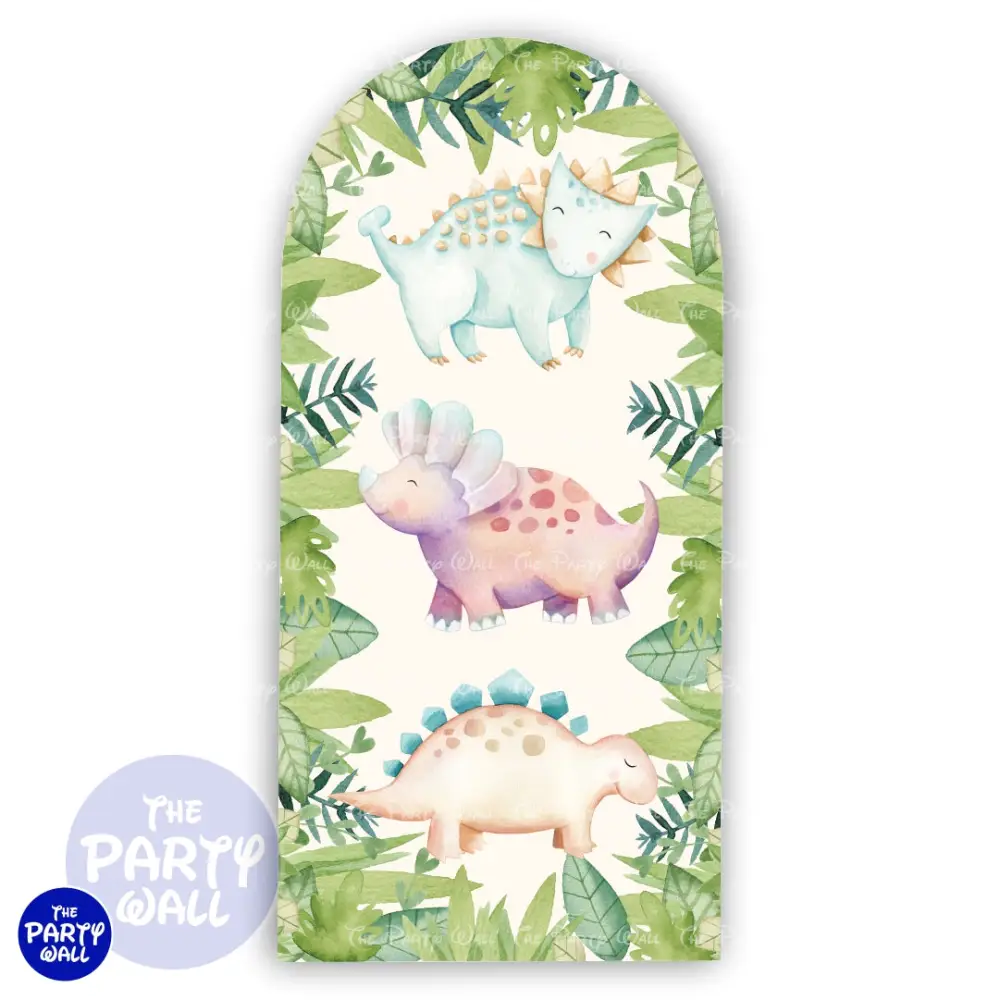 Dinosaurios Cute - Funda para mampara de punta redonda o rectangular The Party Wall