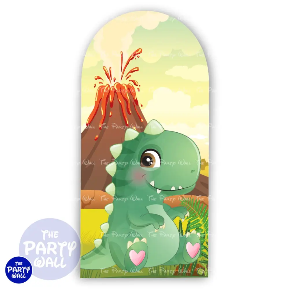 Dinosaurios Cute - Funda para mampara de punta redonda o rectangular The Party Wall