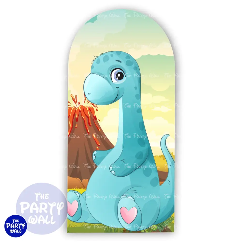 Dinosaurios Cute - Funda para mampara de punta redonda o rectangular The Party Wall
