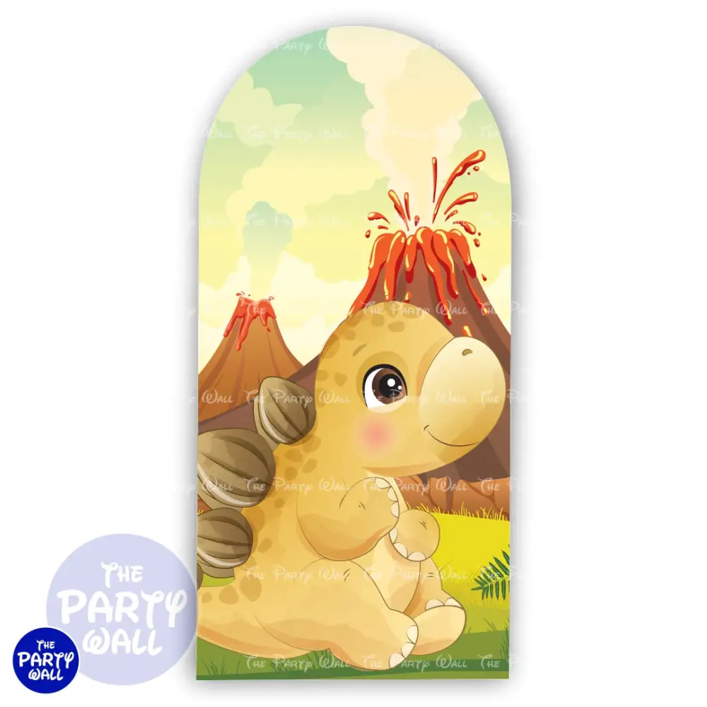 Dinosaurios Cute - Funda para mampara de punta redonda o rectangular The Party Wall