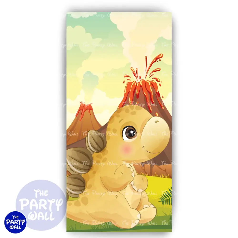 Dinosaurios Cute - Funda para mampara de punta redonda o rectangular The Party Wall