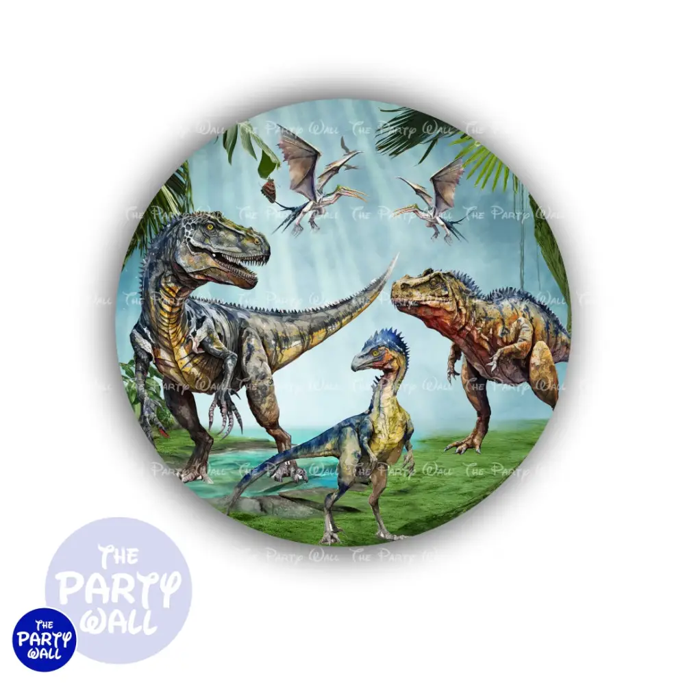 Dinosaurios - Funda para mampara circular The Party Wall