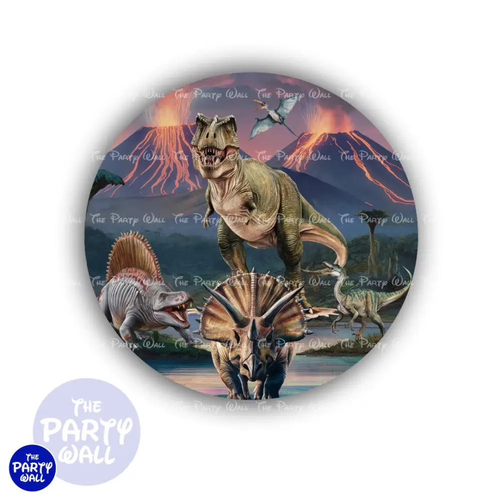 Dinosaurios - Funda para mampara circular The Party Wall