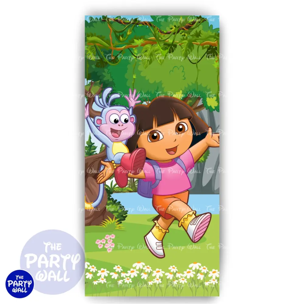 Dora la Exploradora - Funda para mampara de punta redonda o rectangular The Party Wall