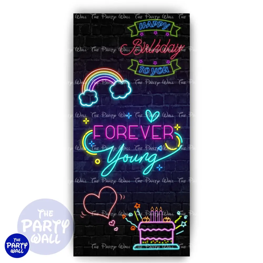 Feliz Cumpleaños - Funda para mampara de punta redonda o rectangular The Party Wall