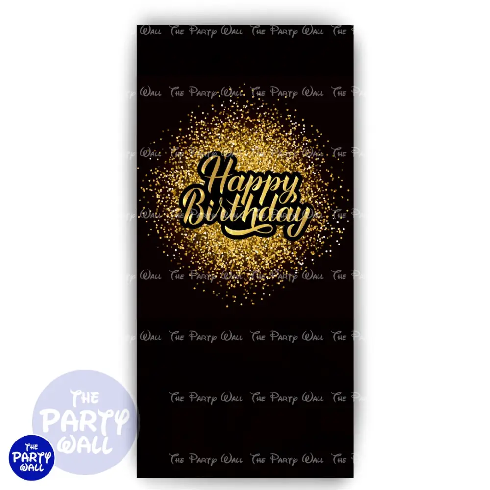 Feliz Cumpleaños - Funda para mampara de punta redonda o rectangular The Party Wall