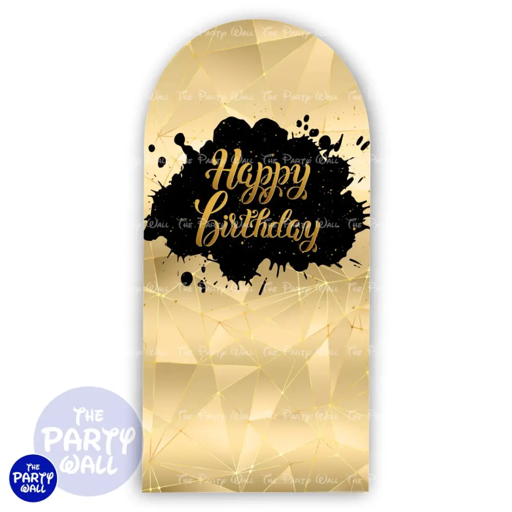 Feliz Cumpleaños - Funda para mampara de punta redonda o rectangular The Party Wall
