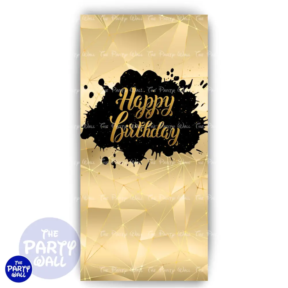 Feliz Cumpleaños - Funda para mampara de punta redonda o rectangular The Party Wall