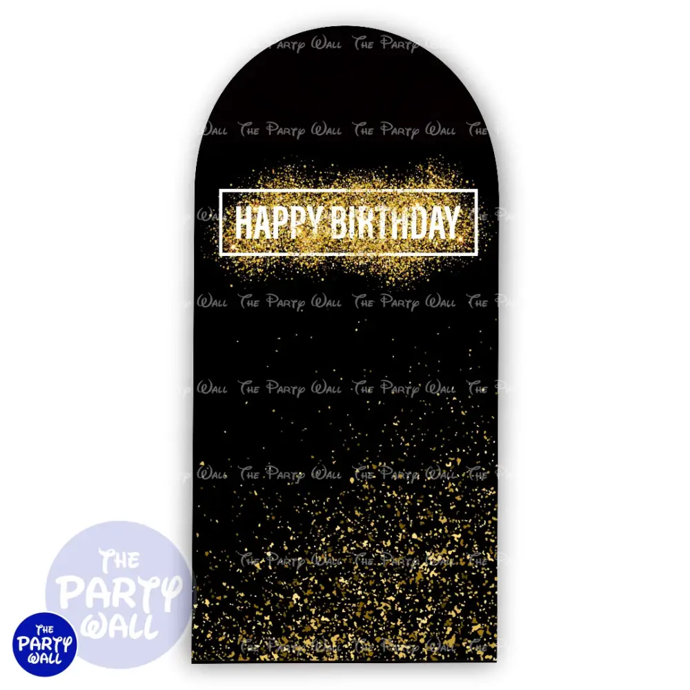 Feliz Cumpleaños - Funda para mampara de punta redonda o rectangular The Party Wall