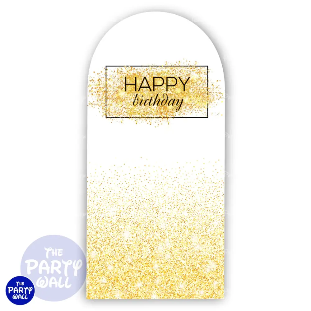 Feliz Cumpleaños - Funda para mampara de punta redonda o rectangular The Party Wall