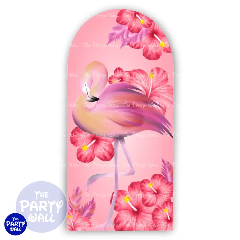 Flamingo - Funda para mampara de punta redonda o rectangular The Party Wall