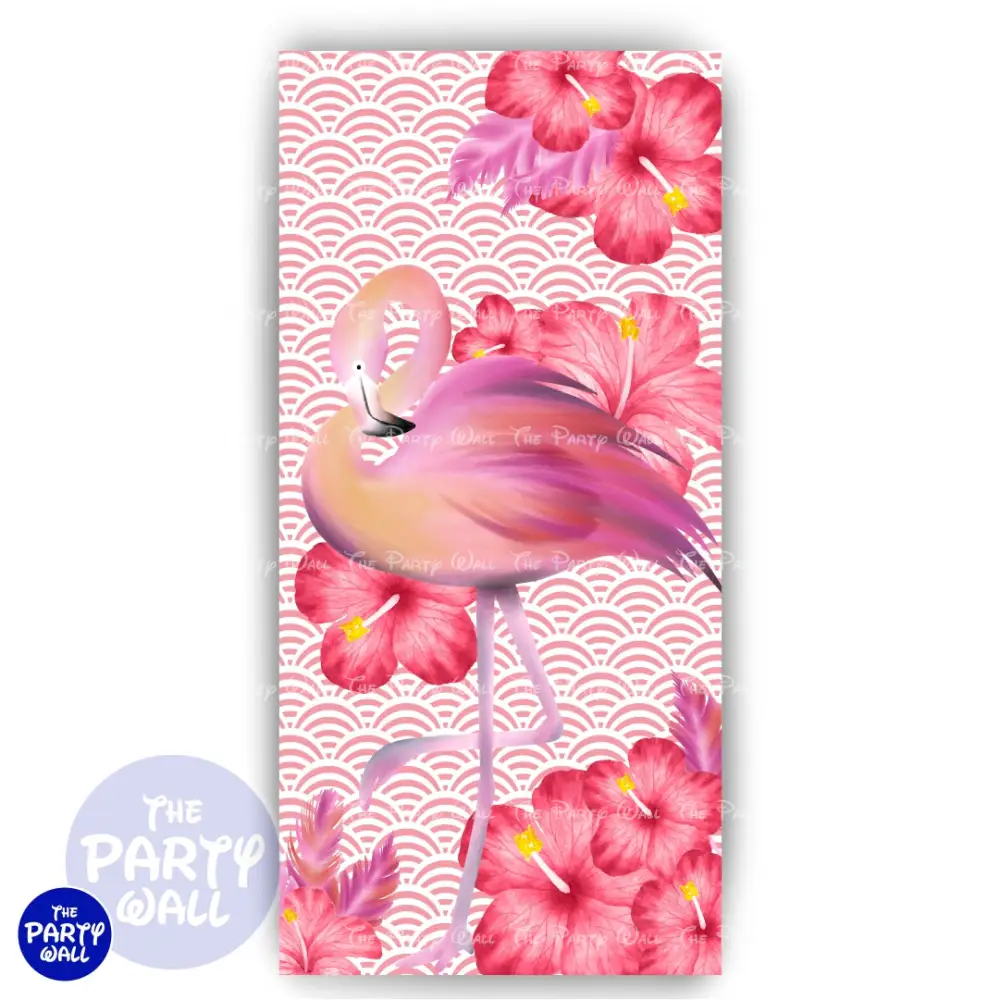 Flamingo - Funda para mampara de punta redonda o rectangular The Party Wall