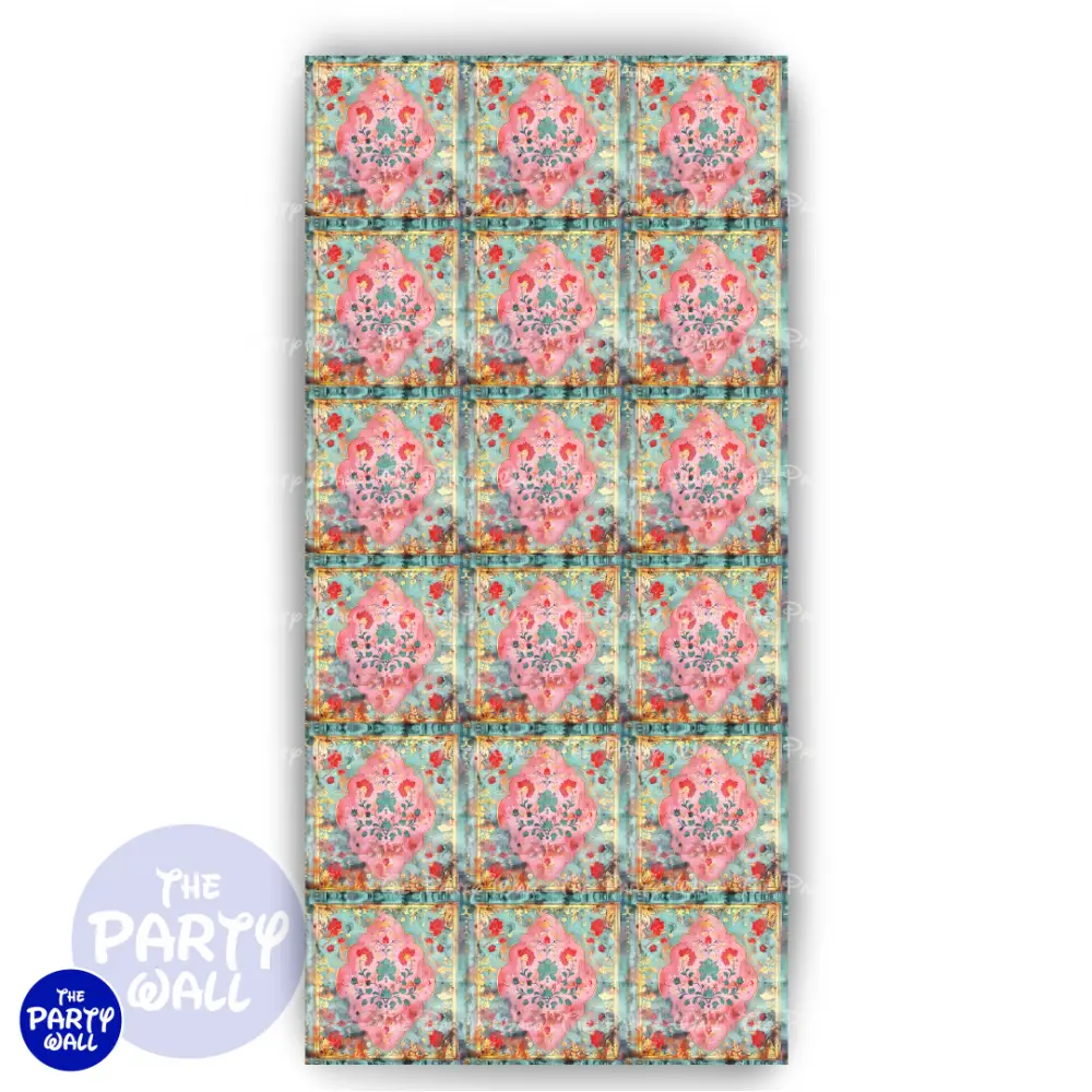 Floral Indio - Funda para mampara de punta redonda o rectangular The Party Wall