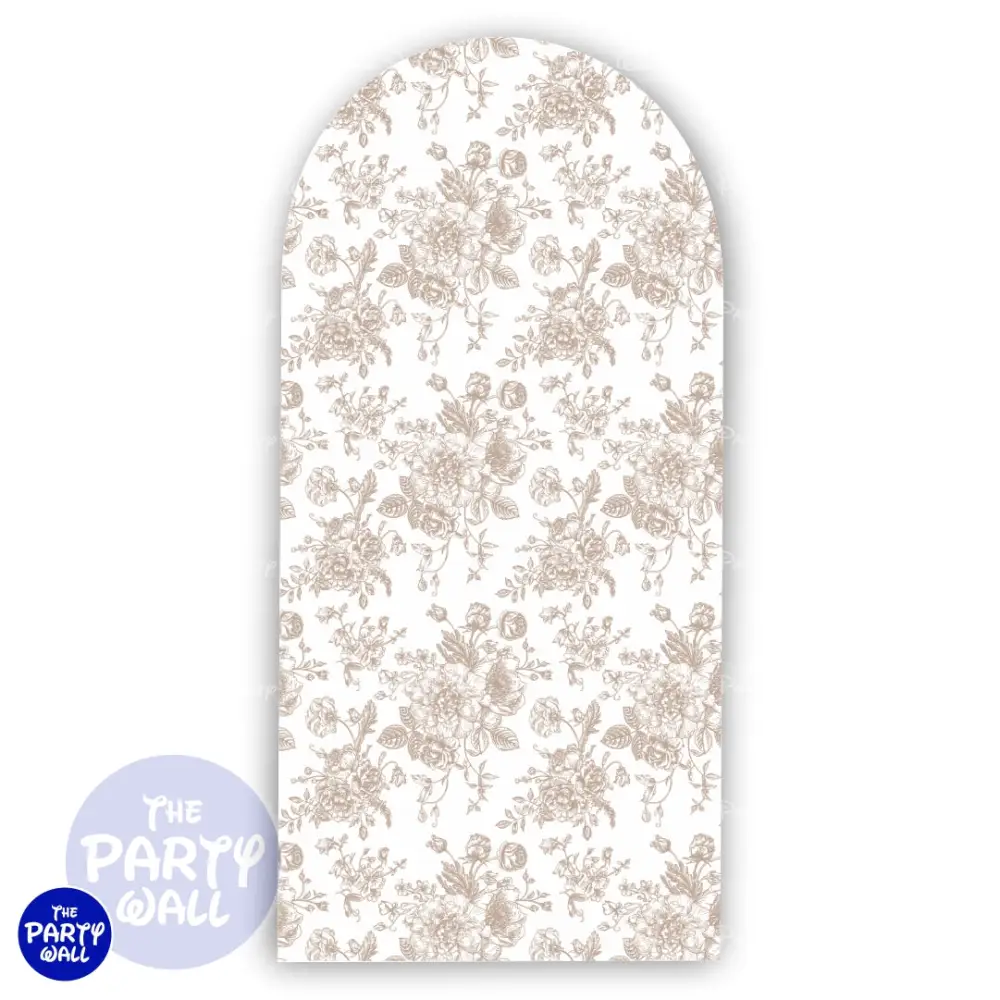 Flores - Funda para mampara de punta redonda o rectangular The Party Wall