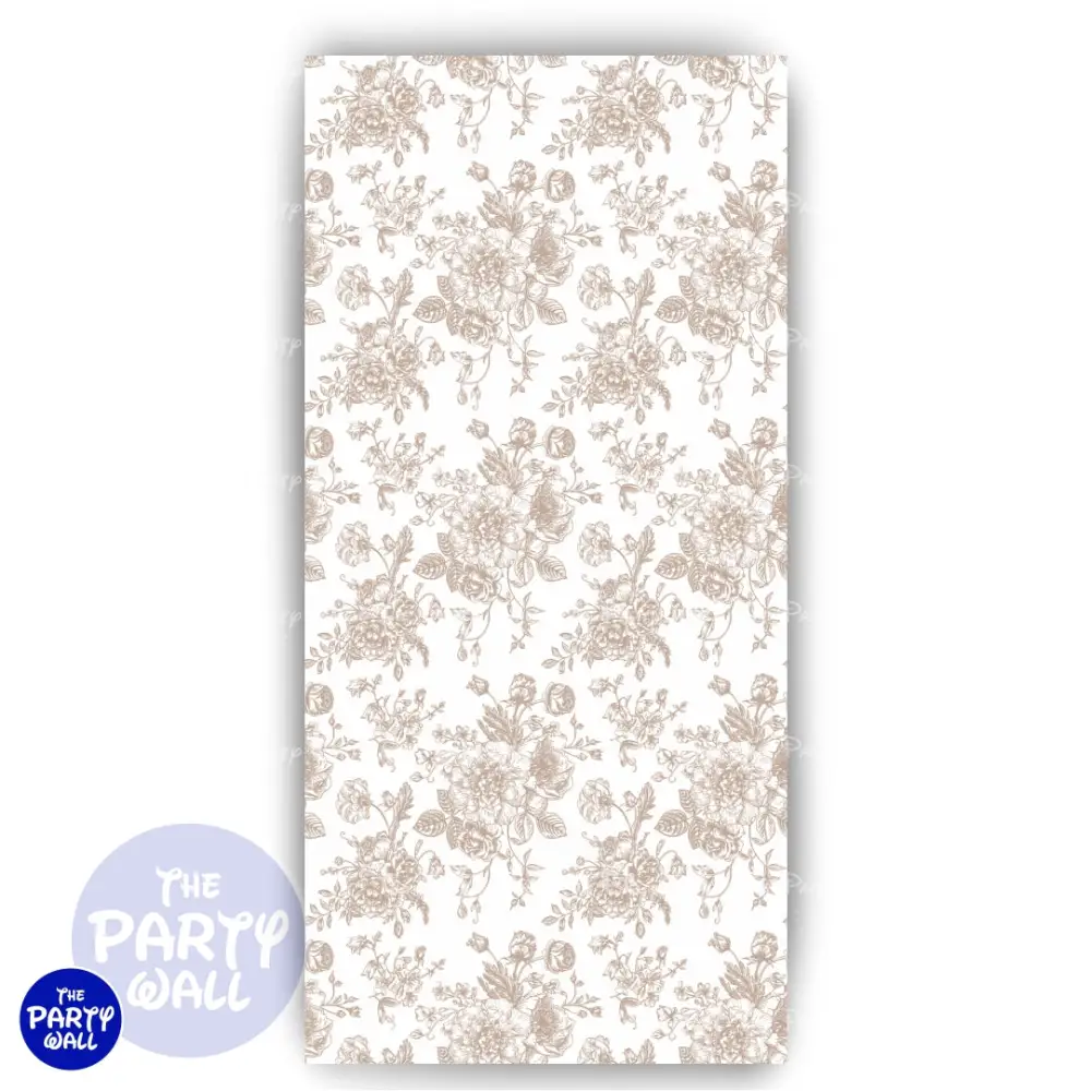 Flores - Funda para mampara de punta redonda o rectangular The Party Wall