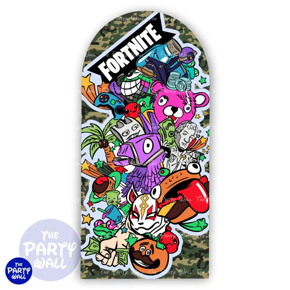 Fortnite - Funda para mampara de punta redonda o rectangular The Party Wall