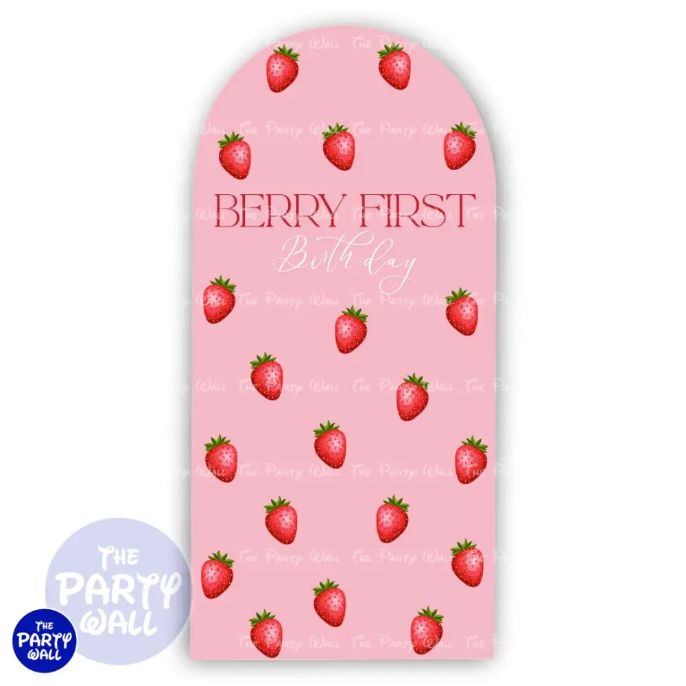 Fresas - Funda para mampara de punta redonda o rectangular The Party Wall