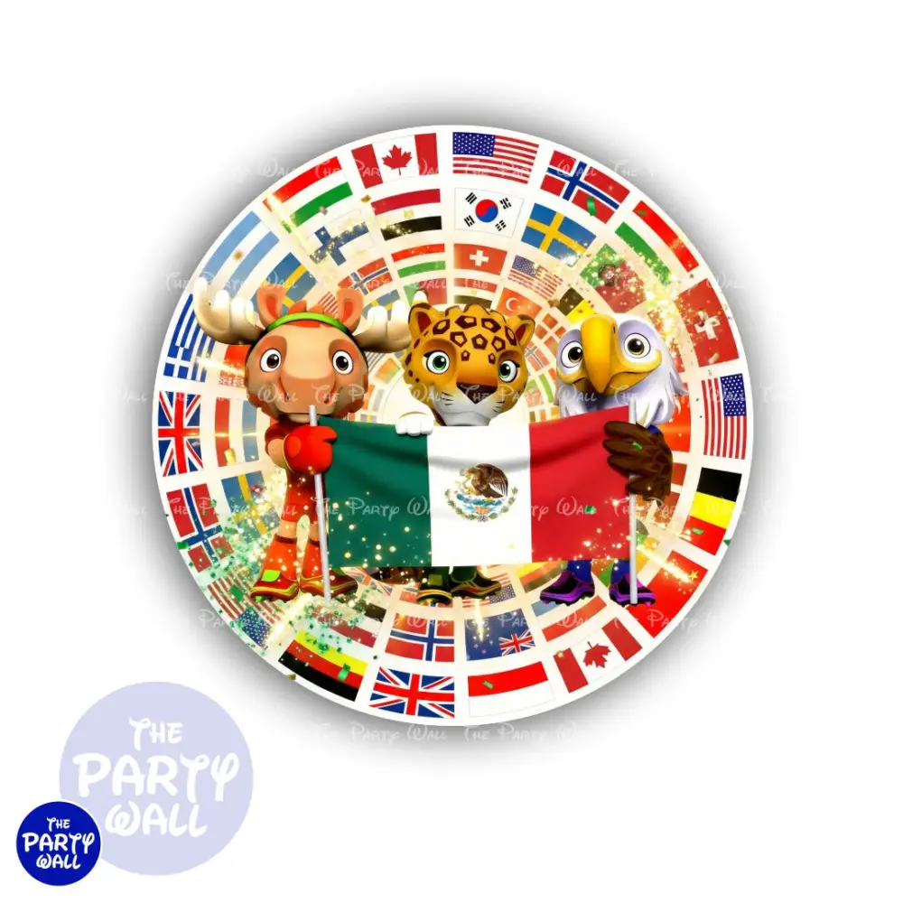 Futbol Soccer Mexicano - Funda para mampara circular The Party Wall
