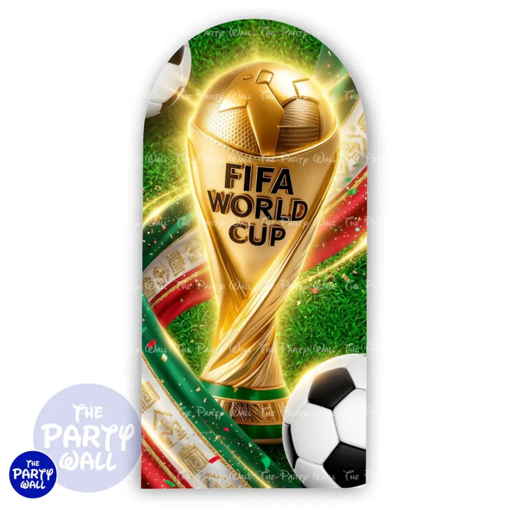 Futbol Soccer Mexicano - Funda para mampara de punta redonda o rectangular The Party Wall