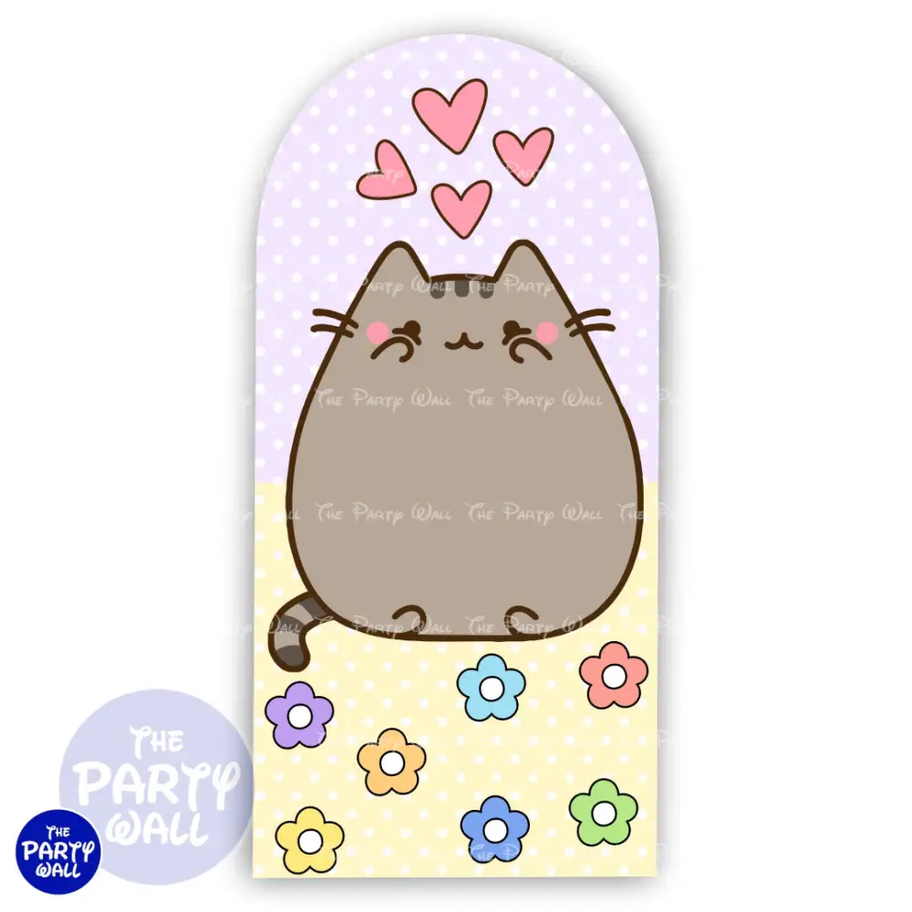Gato Pusheen - Funda para mampara de punta redonda o rectangular The Party Wall