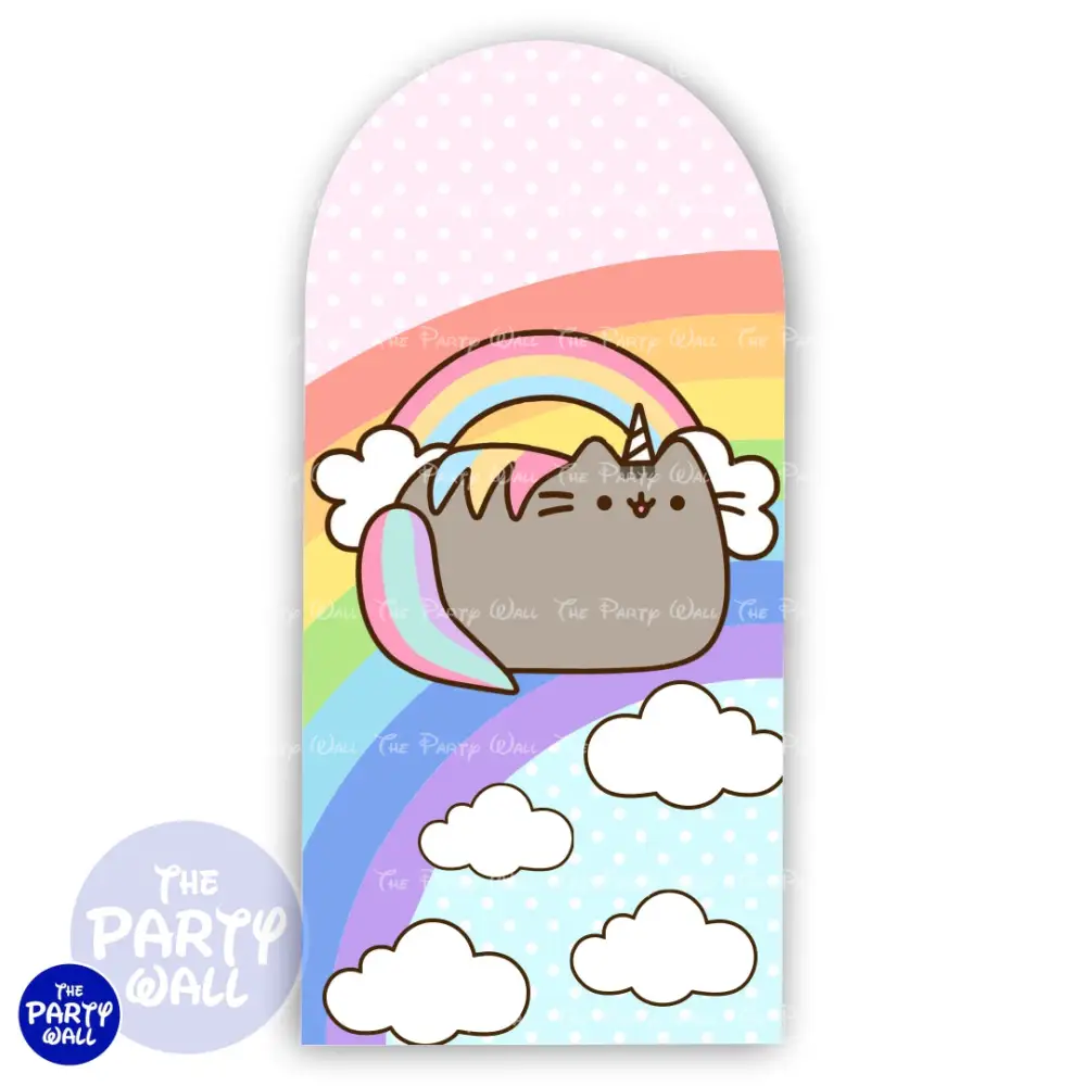 Gato Pusheen - Funda para mampara de punta redonda o rectangular The Party Wall