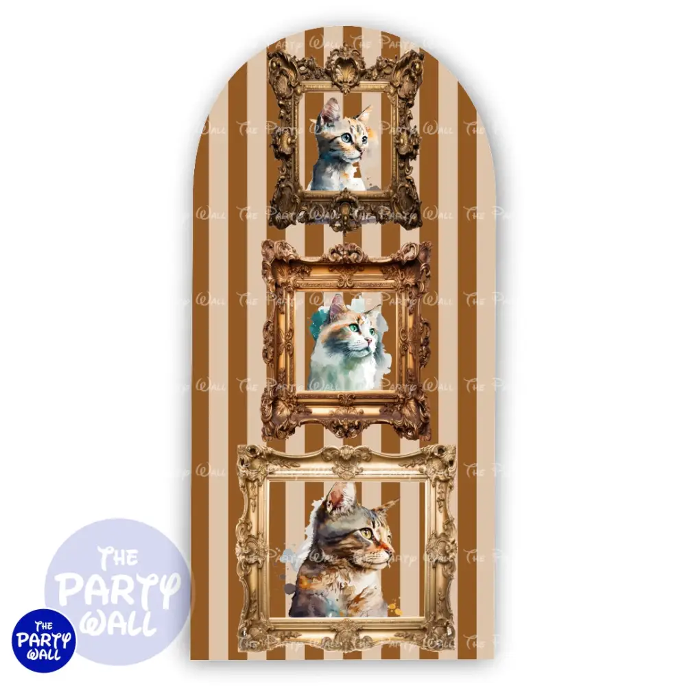 Gatos - Funda para mampara de punta redonda o rectangular The Party Wall