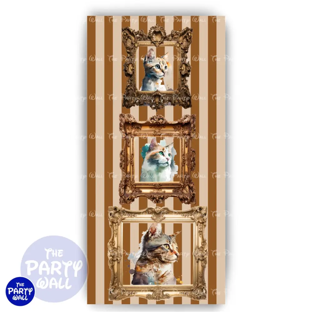 Gatos - Funda para mampara de punta redonda o rectangular The Party Wall
