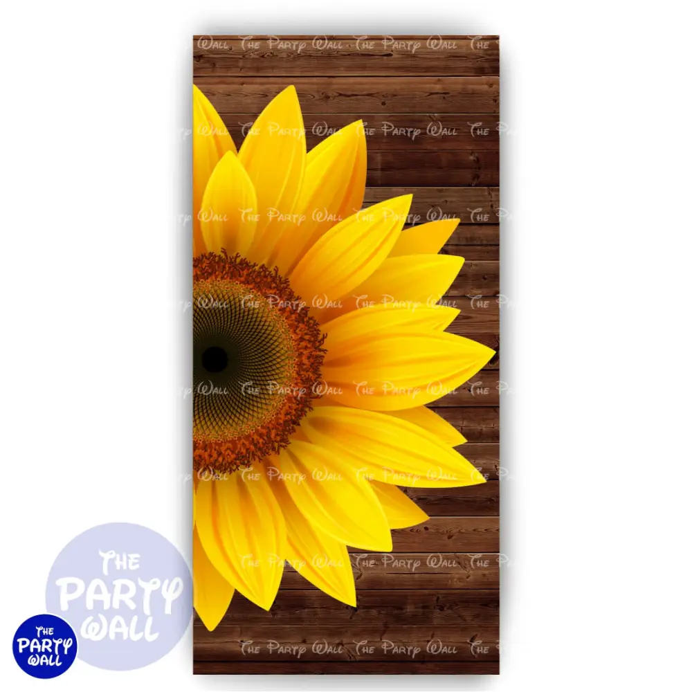 Girasoles - Funda para mampara de punta redonda o rectangular The Party Wall