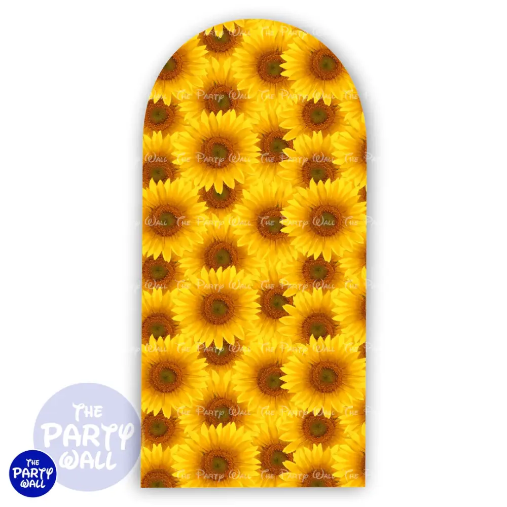 Girasoles - Funda para mampara de punta redonda o rectangular The Party Wall