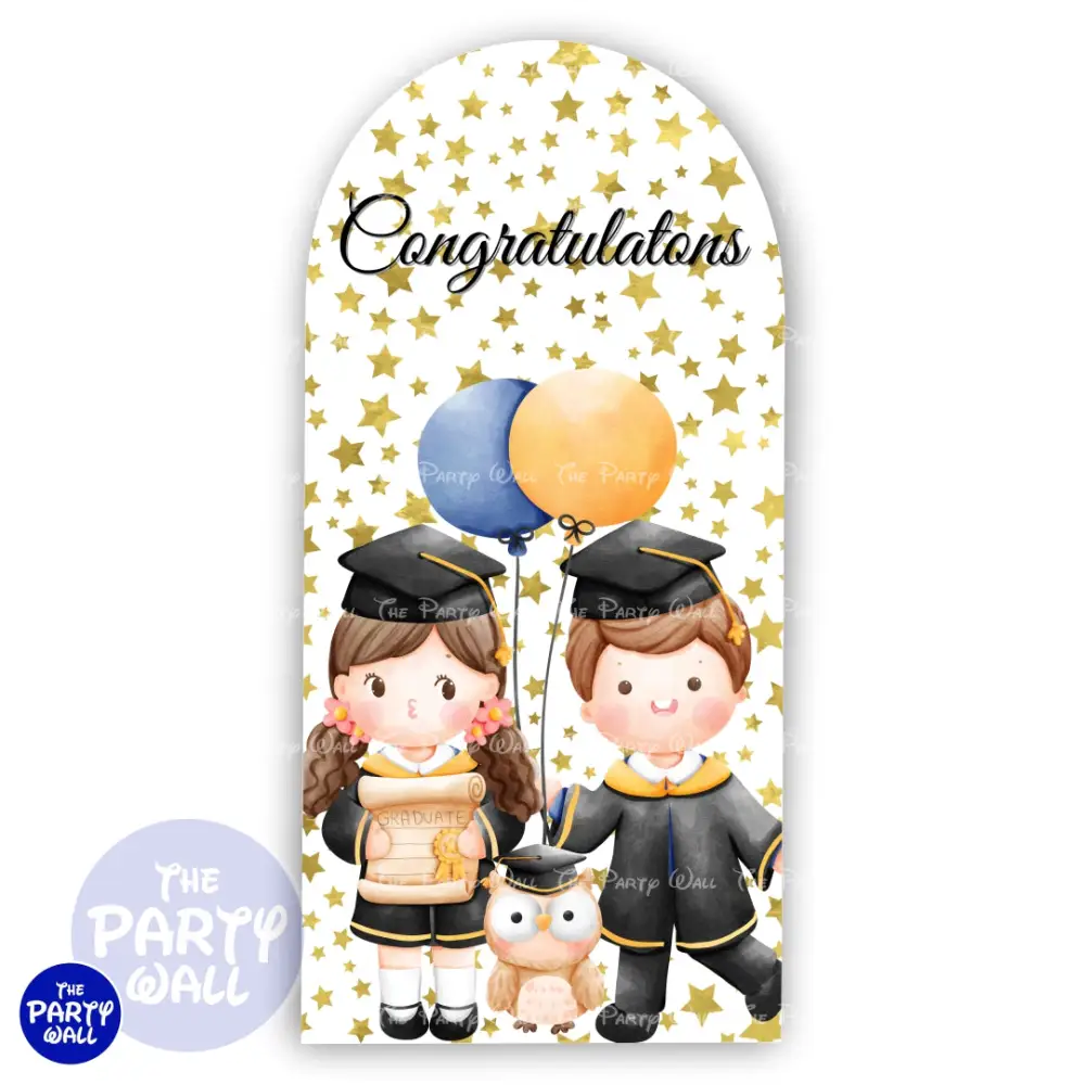 Graduación Kindergarten - Funda para mampara de punta redonda o rectangular The Party Wall