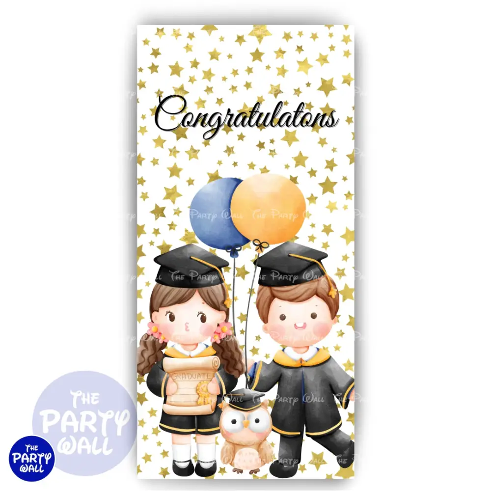 Graduación Kindergarten - Funda para mampara de punta redonda o rectangular The Party Wall