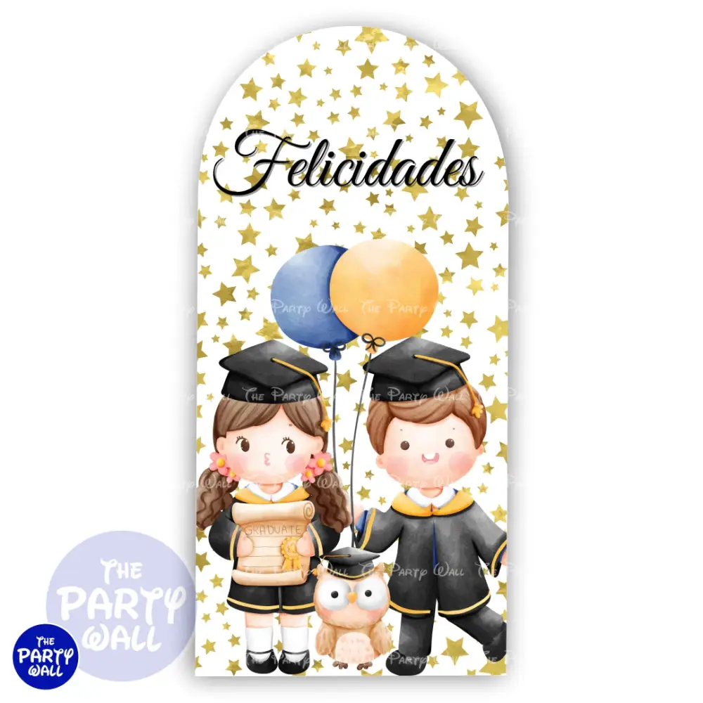 Graduación Kindergarten - Funda para mampara de punta redonda o rectangular The Party Wall