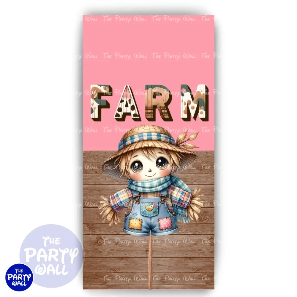 Granja Cute - Funda para mampara de punta redonda o rectangular The Party Wall