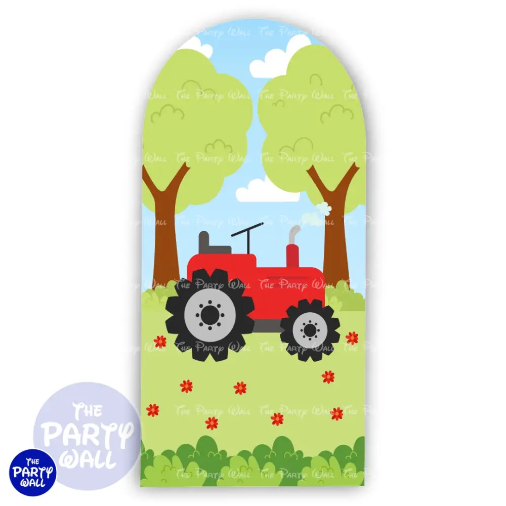 Granja Cute - Funda para mampara de punta redonda o rectangular The Party Wall
