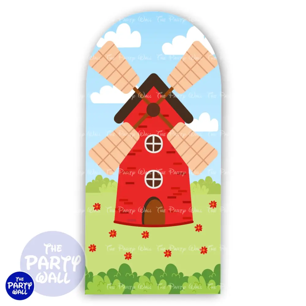 Granja Cute - Funda para mampara de punta redonda o rectangular The Party Wall
